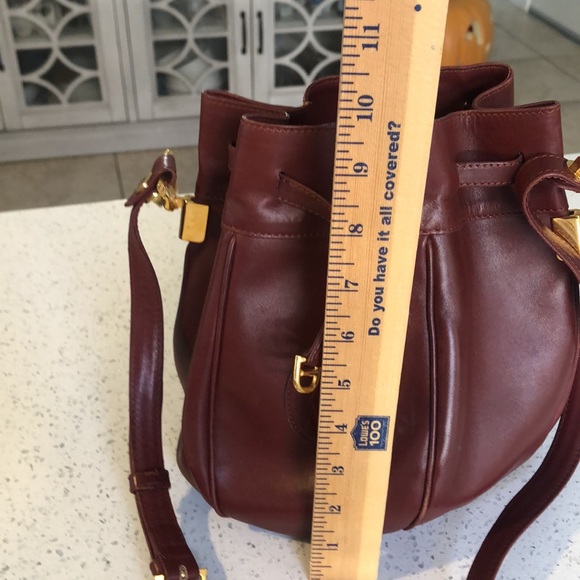 Vintage Cartier Leather draw string shoulder purse - Picture 9 of 16